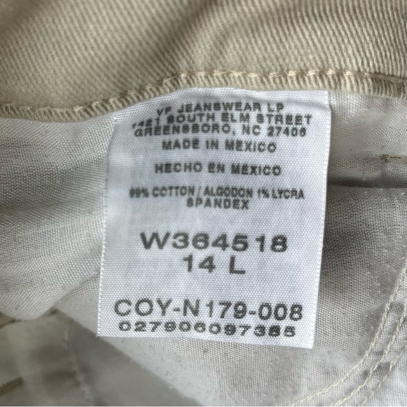 Riders by Lee Women’s Khaki Twill Pants - Size 14 Long - VGUC - Stretch - Picture 5 of 8